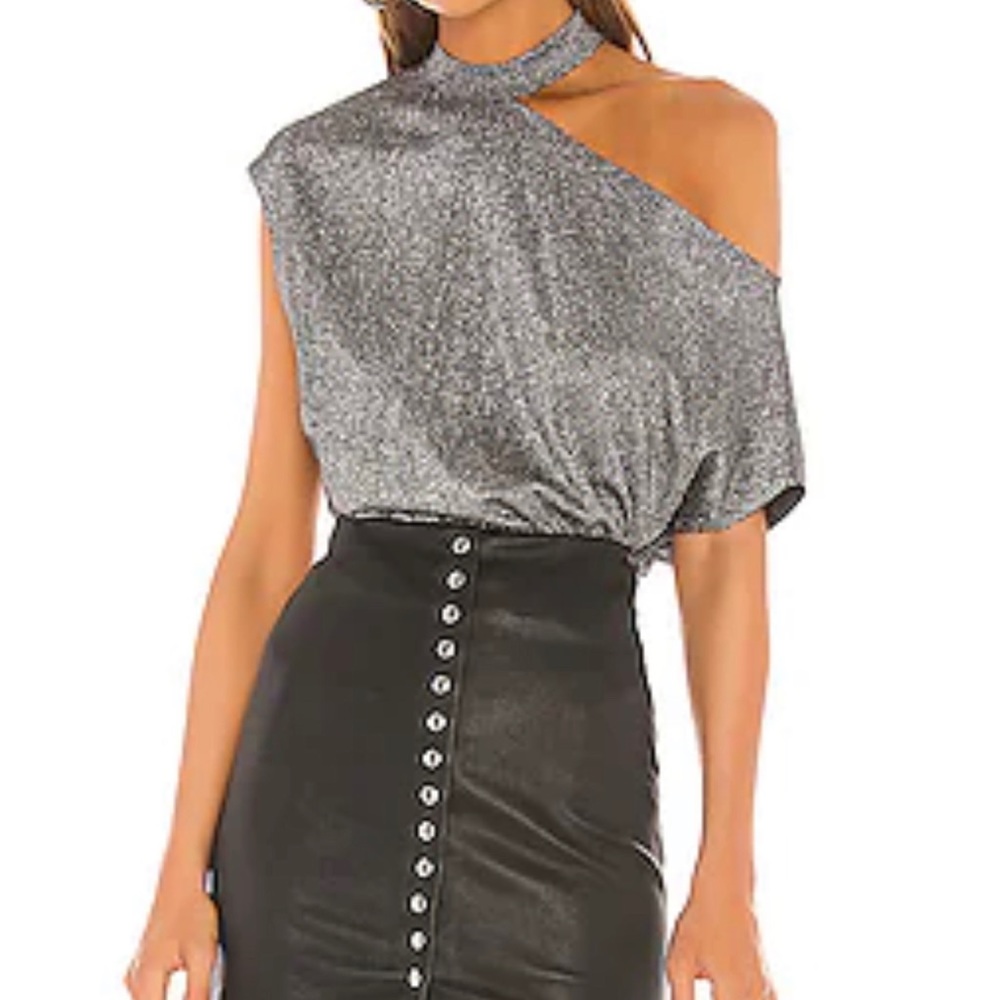 RTA Metallic Cut-Out T-Shirt. Size S. GORGEOUS!